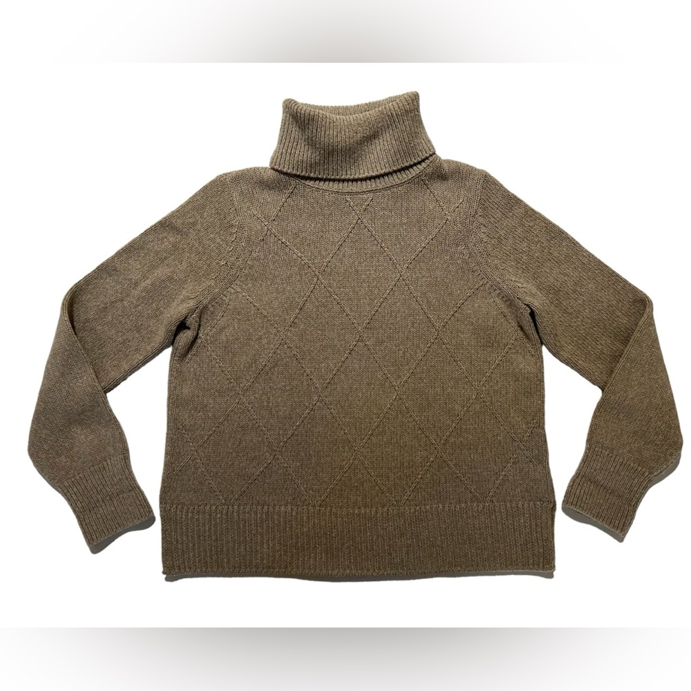 Barbour Modern Heritage Sweater Long SleeveTurtleneck Size 6 Cotton Wool